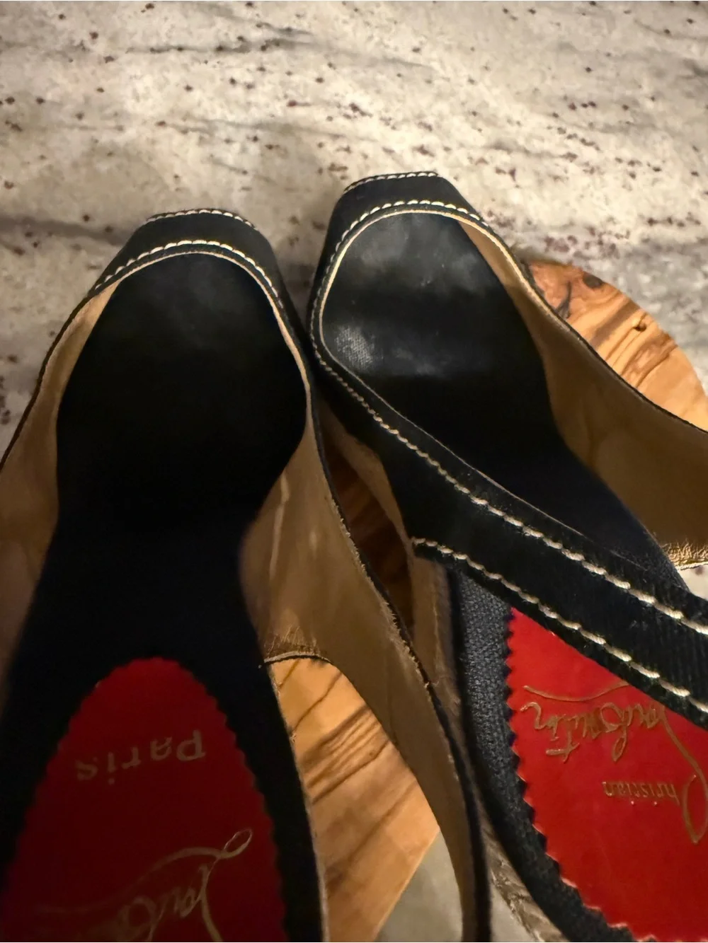 Christian Louboutin Menorca Espadrille Wedges, size 39 - Beautiful condition.